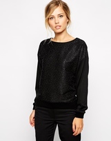 Thumbnail for your product : Warehouse Black Jacquard Sweat Top