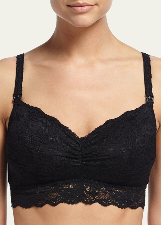 Never Say Never Soire lace-trimmed mesh soft-cup bra