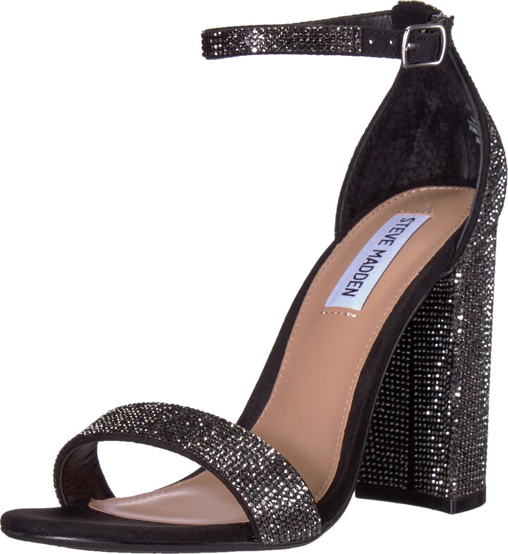 steve madden black rhinestone heels