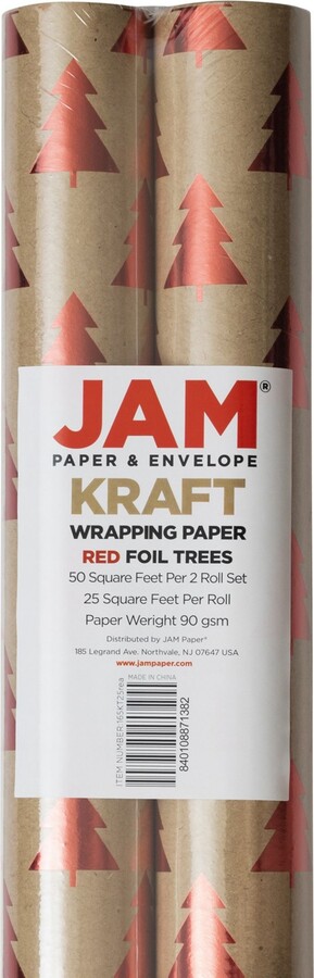Jam Paper Gift Wrap 50 Square Feet Striped Wrapping Paper Rolls