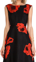 Thumbnail for your product : Tracy Reese Scarlet Floral Embellished Flared Frock