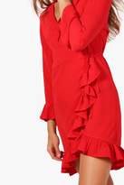 Thumbnail for your product : boohoo Tall Frill Tea Dress