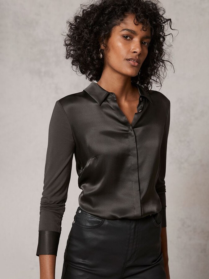 Mint Velvet Silk Satin Top ShopStyle