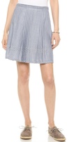 Thumbnail for your product : Madewell Pleated Shirtstripe Skirt