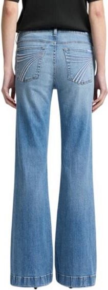 7 For All Mankind Women's Slim Illusion Tailorless Dojo Regular Fit Wide Leg Jeans Pine 31 32