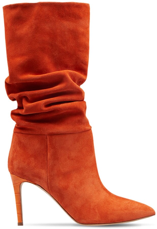 orange suede boots