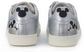 Thumbnail for your product : Moa Mickey Mouse Silver Leather Sneaker