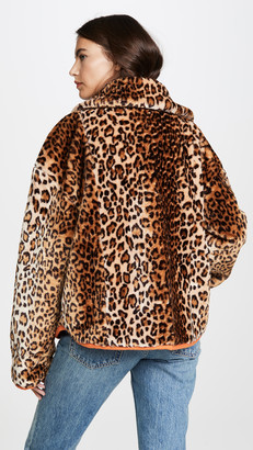 J.o.a. Leopard Half Zip Jacket