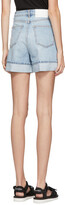 Thumbnail for your product : MSGM Blue Denim Rolled Cuffs Shorts