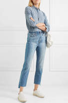Thumbnail for your product : Madewell The Perfect Summer Frayed High-rise Straight-leg Jeans - Mid denim