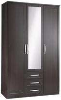 Thumbnail for your product : Oslo 3-door, 3-drawer Mirrored Wardrobe