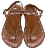 Thumbnail for your product : K Jacques St Tropez Leather Thong Sandals