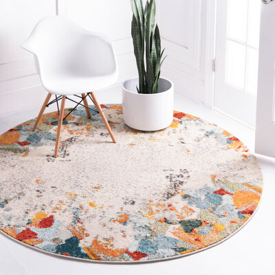 Bungalow Rose Rusland Abstract Area Rug