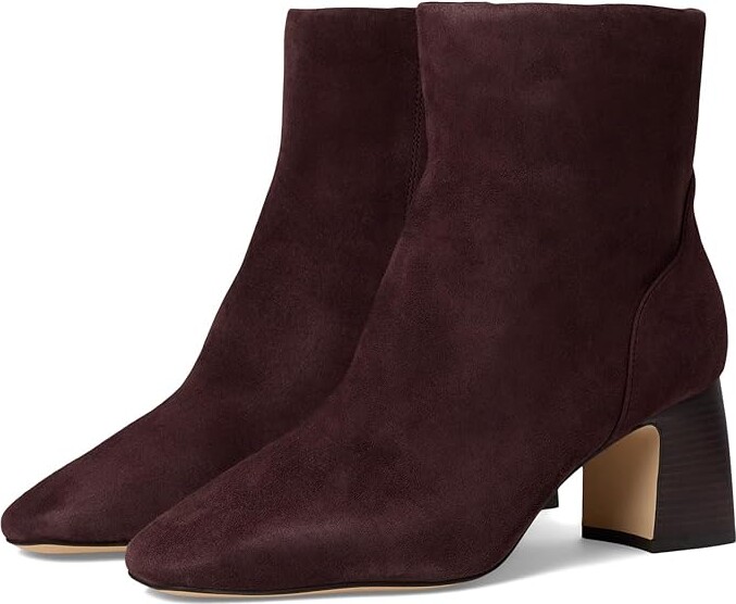 Cole Haan Gemma Dress Booties Women's Boots Madeira Brown Suede : 8.5 B - Medium, Leather