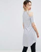 Thumbnail for your product : Bluebelle Maternity Striped Cold Shoulder Top