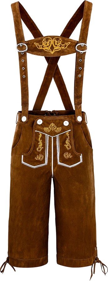 COSAVOROCK Herren Oktoberfest Kostüm - Lederhose Mit Hemd Und Hut