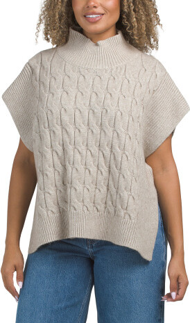 TJMAXX Yummy Yarn Short Sleeve Cape For Women, Nylon/Polyester/Rayon