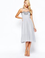 Thumbnail for your product : Little Mistress Prom Dress In Chiffon With Embellished Bust