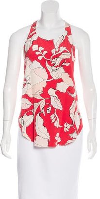 Derek Lam 10 Crosby Silk Floral Print Top w/ Tags