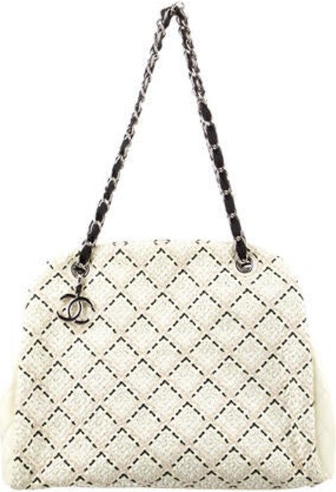 Chanel Large Just Mademoiselle Tweed Bowling Bag - ShopStyle