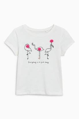 Next Girls Pink Mix T-Shirts Three Pack (3mths-6yrs) - Pink