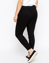 Thumbnail for your product : ASOS CURVE Lisbon Mid Rise Skinny Jean in Clean Black