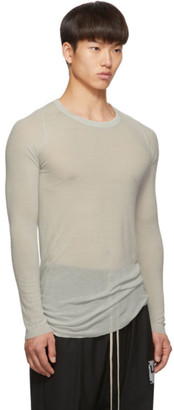 Rick Owens Grey Rib Long Sleeve Rib T-Shirt