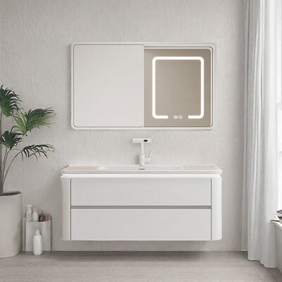 Backop European simple cream style bathroom cabinet