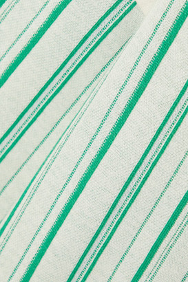 HOLZWEILER Lunden Striped Cotton-blend Sweater - Green