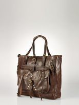 Thumbnail for your product : Polo Ralph Lauren Studded Moto Leather Tote