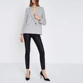 Thumbnail for your product : River Island Womens Grey double breasted blazer