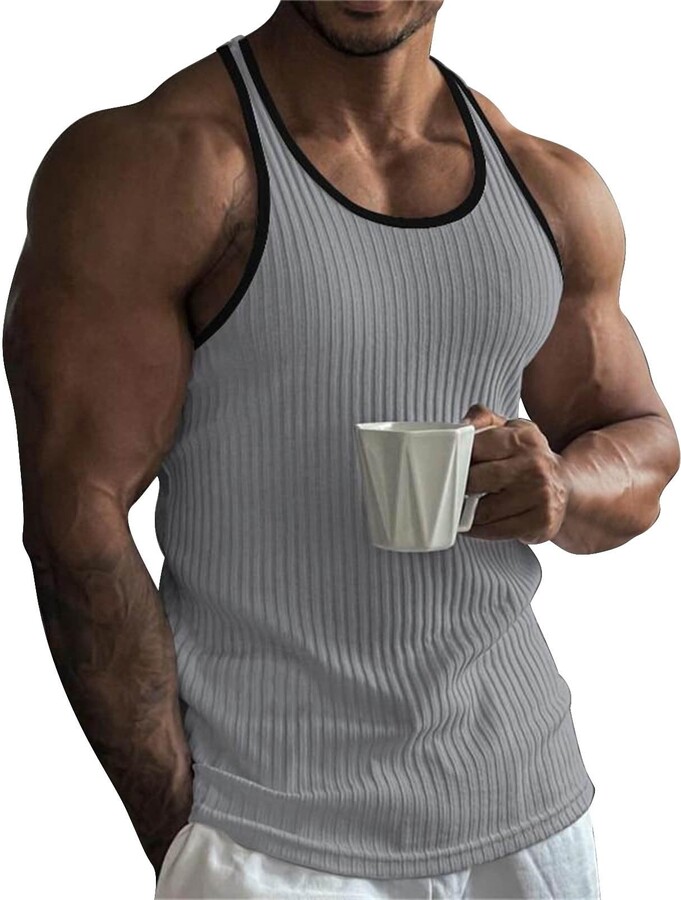 Embossed Buttons Tommy Hilfiger Sleeveless Shirt Generic Mens