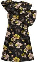 Giambattista Valli Ruffled One-Shoulder Floral-Jacquard Mini Dress