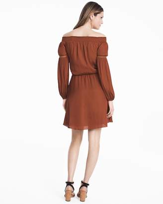 Whbm Off-The-Shoulder Blouson Dress