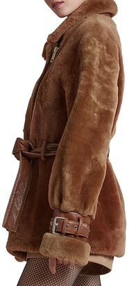 Nicole fur belt jacket&skirt セット売り Nicole Benisti Elizabeth Shearling Belting Jacket - ShopStyle