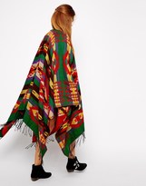 Thumbnail for your product : Kiss The Sky Blanket Cape In Aztec Pattern