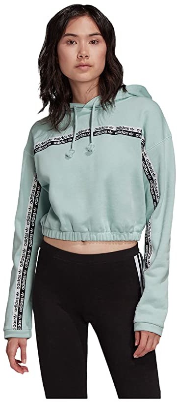 adidas Cropped Hoodie (Green Tint) Women's Clothing - ShopStyle Activewear  Tops