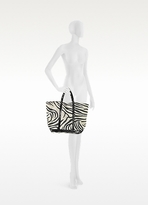 Thumbnail for your product : Vanessa Bruno Les Cabas Canvas and Sequin Animal Print Medium Tote