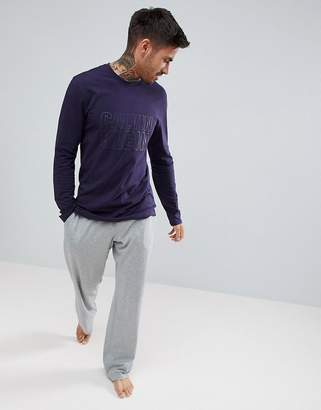 Calvin Klein Logo T-Shirt With Long Sleeves In Regular Fit