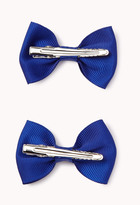 Thumbnail for your product : Forever 21 FOREVER 21+ Textured Bow Hair Clips