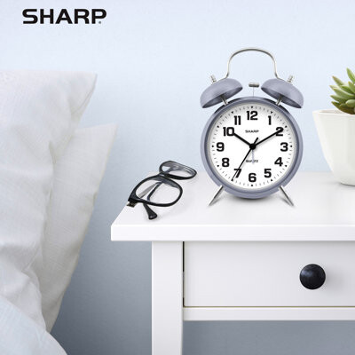 Sharp Twin Bell Quartz Analog Alarm Clock