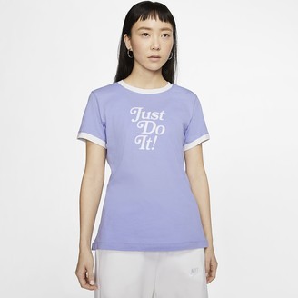 purple nike just do it shirt