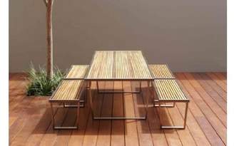 Roger Vivier R&V Living Plantation 250cm x 95cm Dining Table with Flat Pack