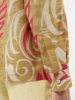 Thumbnail for your product : Harago - Kaladera Abstract Floral-print Cotton Shirt - Beige Multi