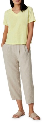 Eileen Fisher V-Neck Short-Sleeve Top