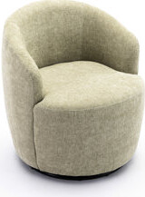 360° Rotating Chenille Armchair In For Dining Area Fabric Swivel Chair , Hallway Use