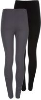 Thumbnail for your product : New Look Maternity 2 Pack Grey and Black Leggings