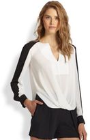 Thumbnail for your product : BCBGMAXAZRIA Georgette Bicolor Top