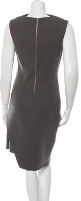 Helmut Lang Sleeveless Leather-Trimmed Dress