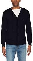 Thumbnail for your product : Fynch-Hatton Fynch Hatton Men's Hooded Cardigan-Zip, Elbow Patches Hoodie, (mid Grey 953), L